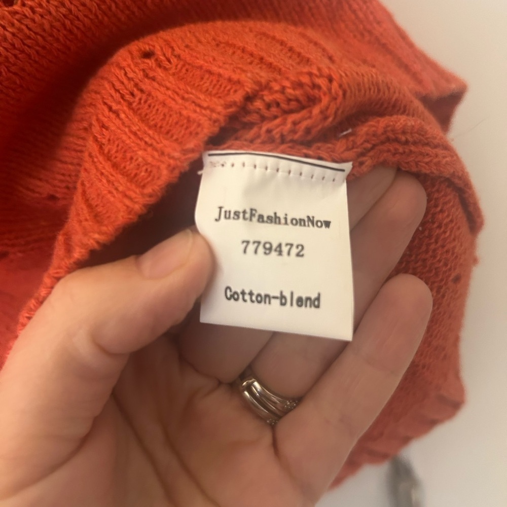 Just fashion now orange cardigan 4X NWT - Picture 4 of 8